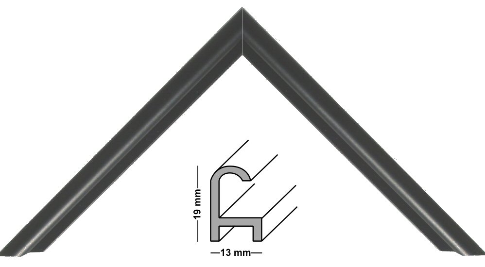 Aluminium frame black 27,5 x 39,5 ins. 70x100