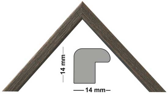 Holzrahmen Denver schwarz