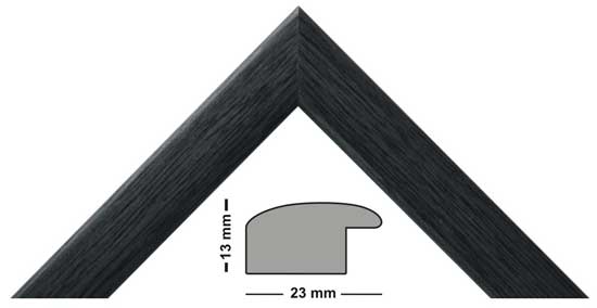 Wooden frame Antlantic black