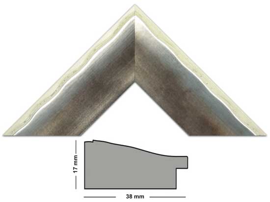 Holzrahmen London silber, Rcken wei