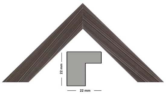 Wooden frame Pisa brown