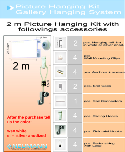 picture hanging Kit with loop 2m