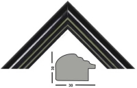 wooden moulding 491-NERO