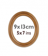 9x13cm cadre brun ovale en plastique