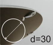 framless Frame Clip d=12 ins. d=30cm rounded