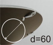 framless Frame Clip d=24 ins. d=60cm rounded